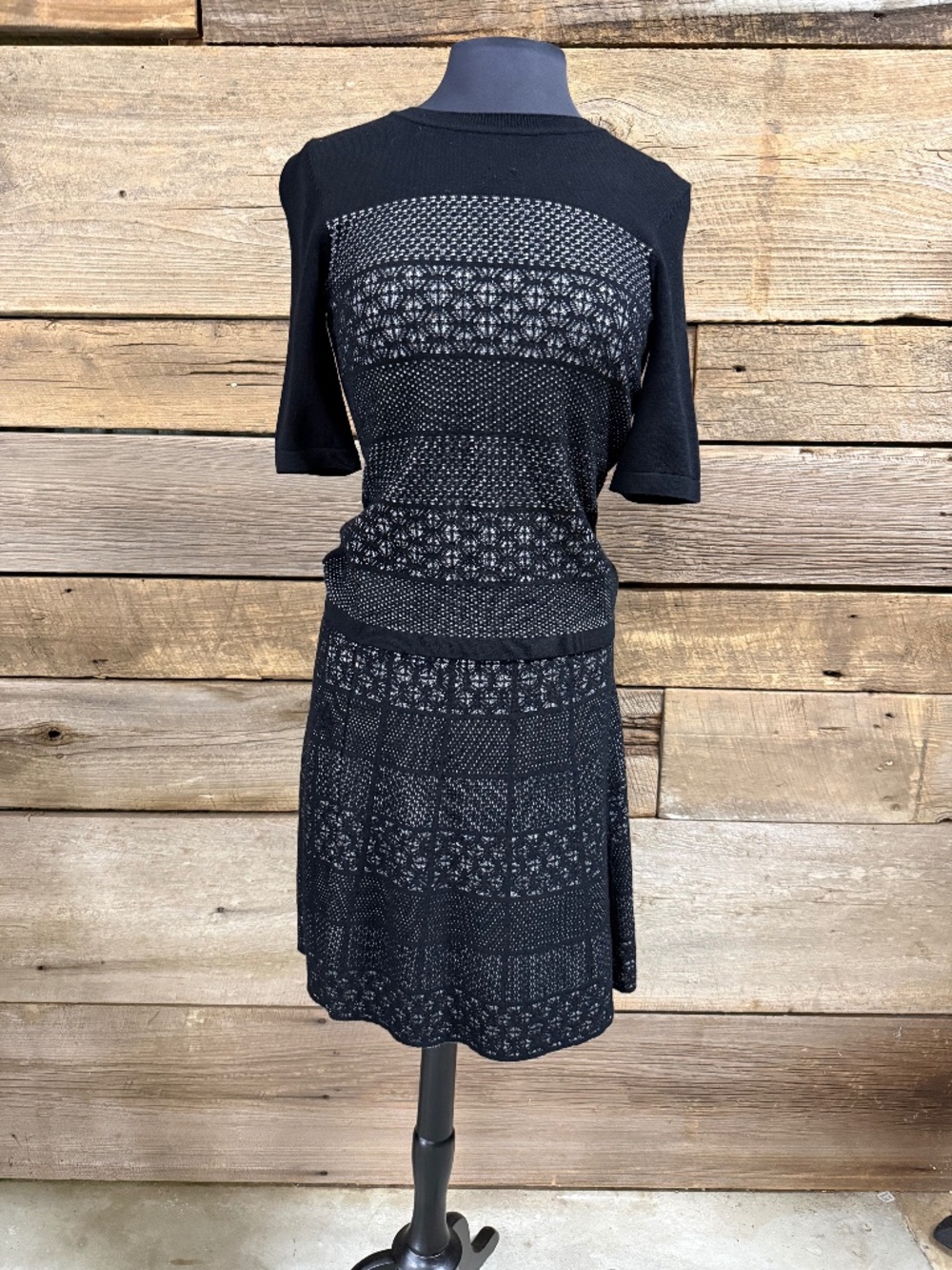 Etcetera 2 Piece Skirt and Sweater set, Black, XS and S